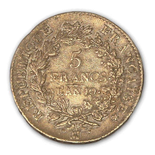 France - 5 Francs - AN 10 - Marseille – Image 2