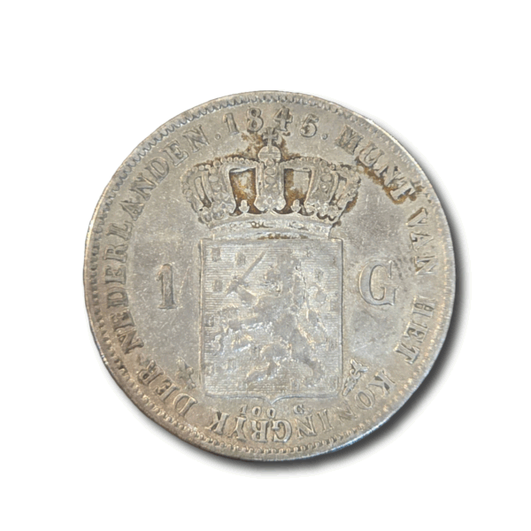 Pays-Bas - 1 Gulden - 1845 – Image 2